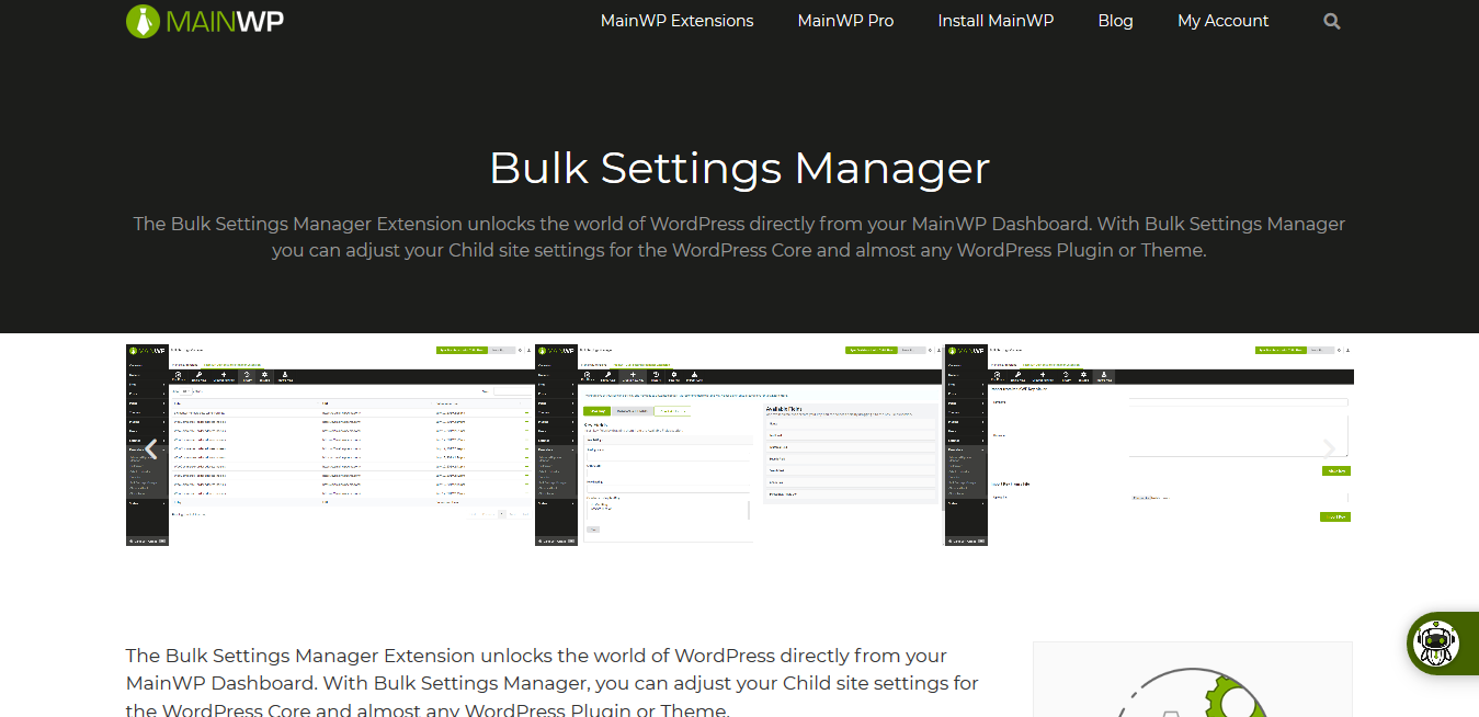 Bulk Settings Manager 4.0.2.1 – MainWP WordPress Management