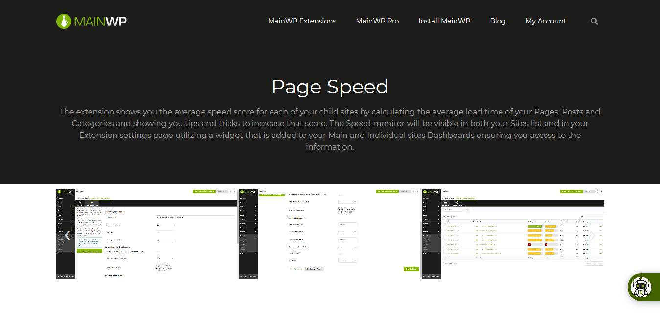 Page Speed 4.0.1.1 – MainWP WordPress Management