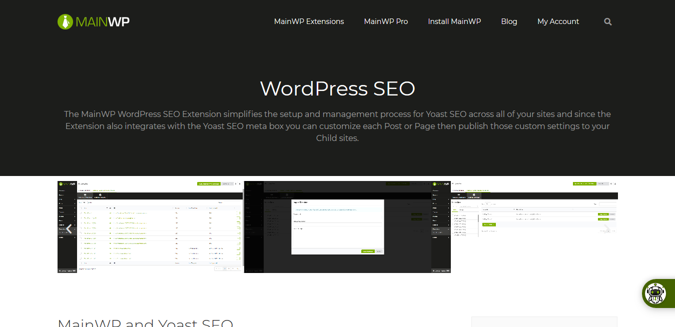 WordPress SEO 4.0.1 – MainWP WordPress Management