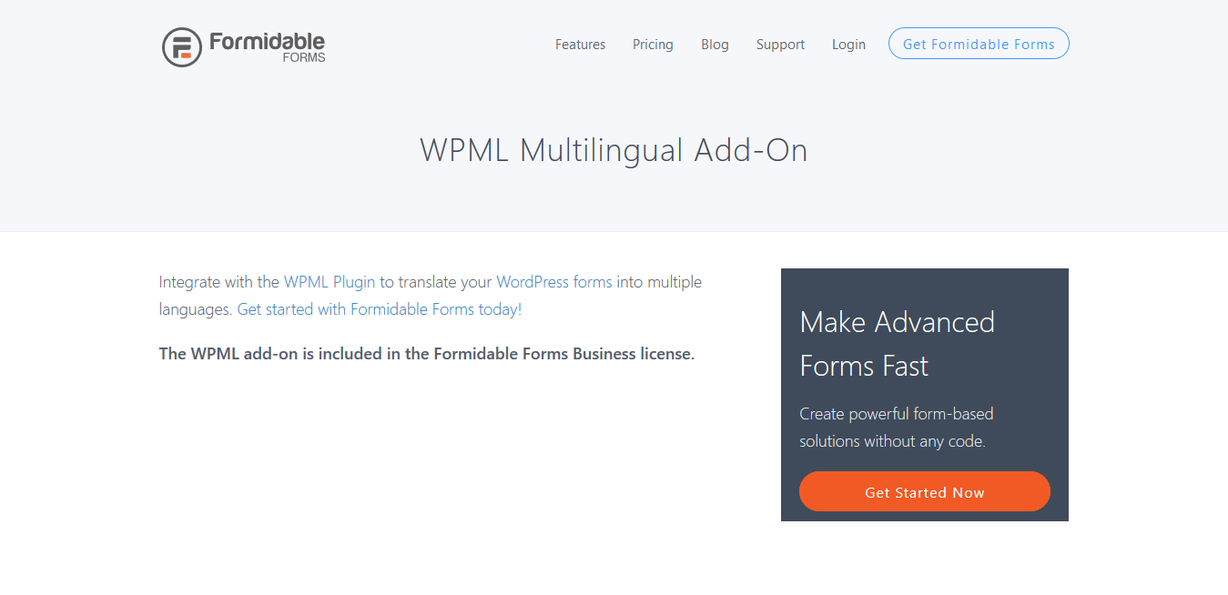 Formidable Forms Pro WPML Multilingual 1.10