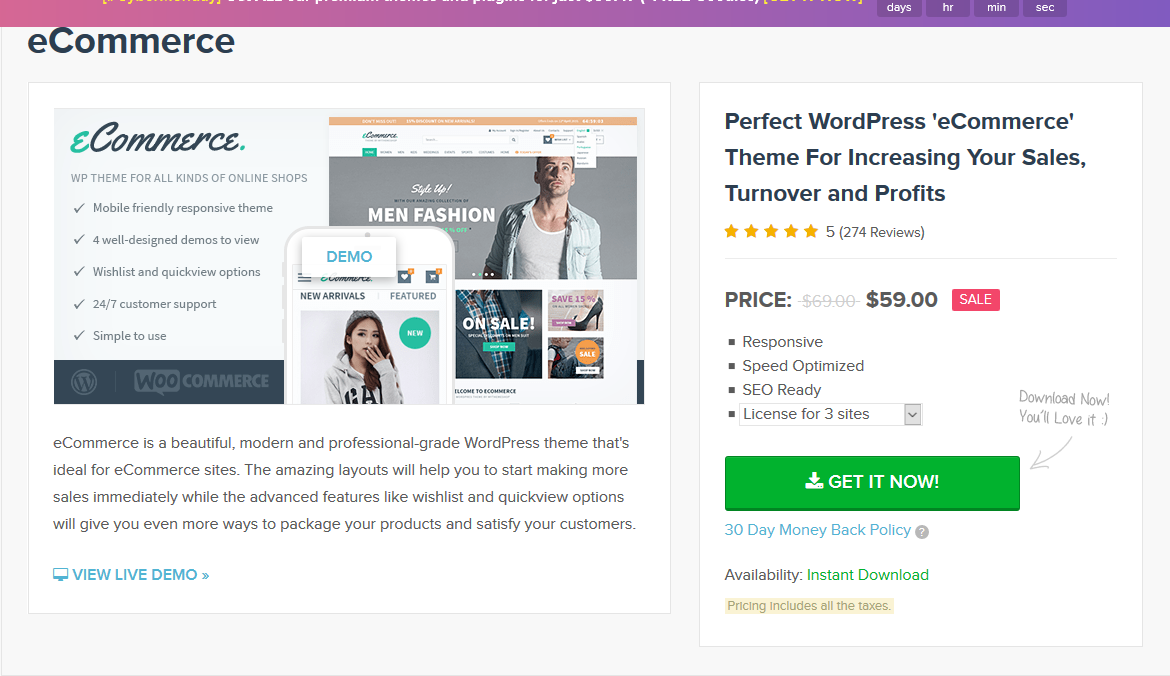 MyThemeShop eCommerce WordPress Theme 1.7.8