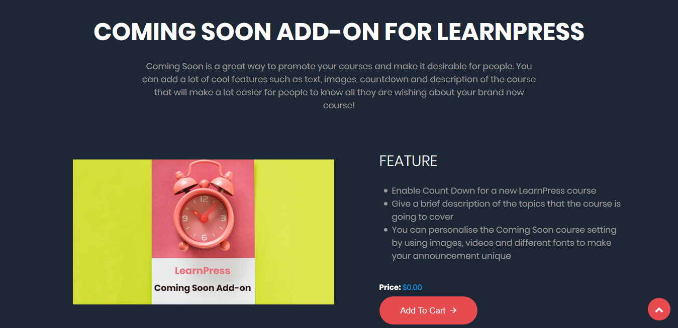 LearnPress – Coming Soon Courses 4.0.3