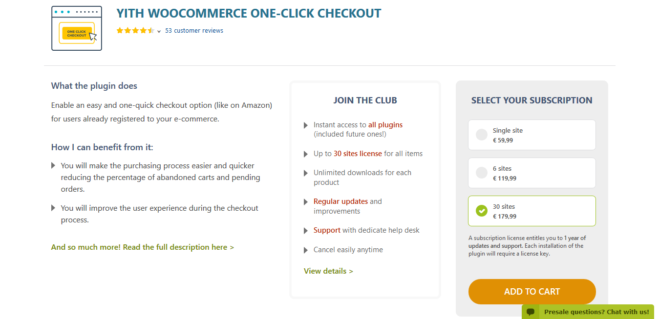 YITH WooCommerce One-Click Checkout Premium 1.26.0