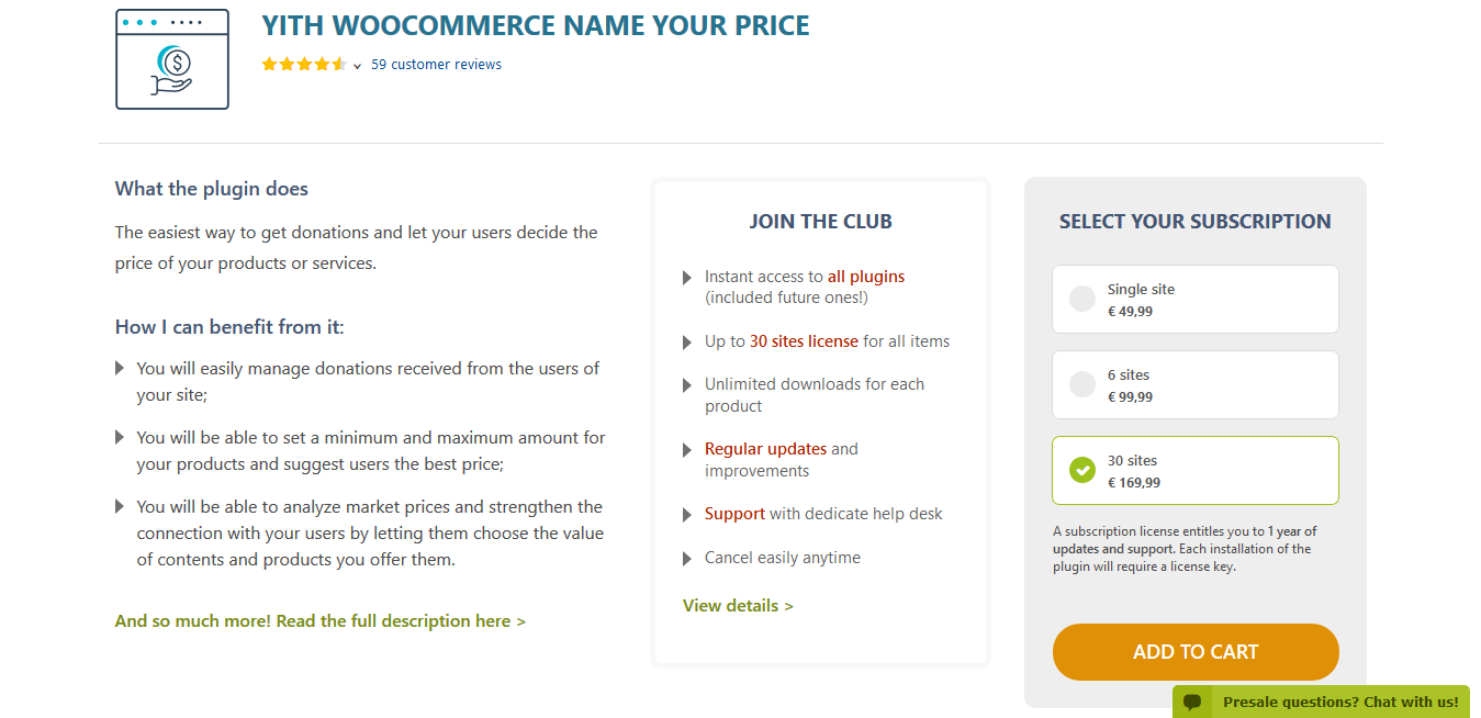 YITH WooCommerce Name Your Price Premium 1.1.24