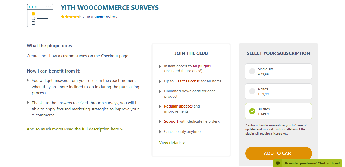 YITH WooCommerce Surveys Premium 1.12.0