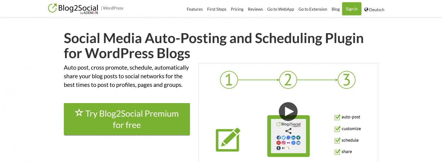 Blog2social Premium 6.9.11 –  Auto-Posting and Scheduling Plugin