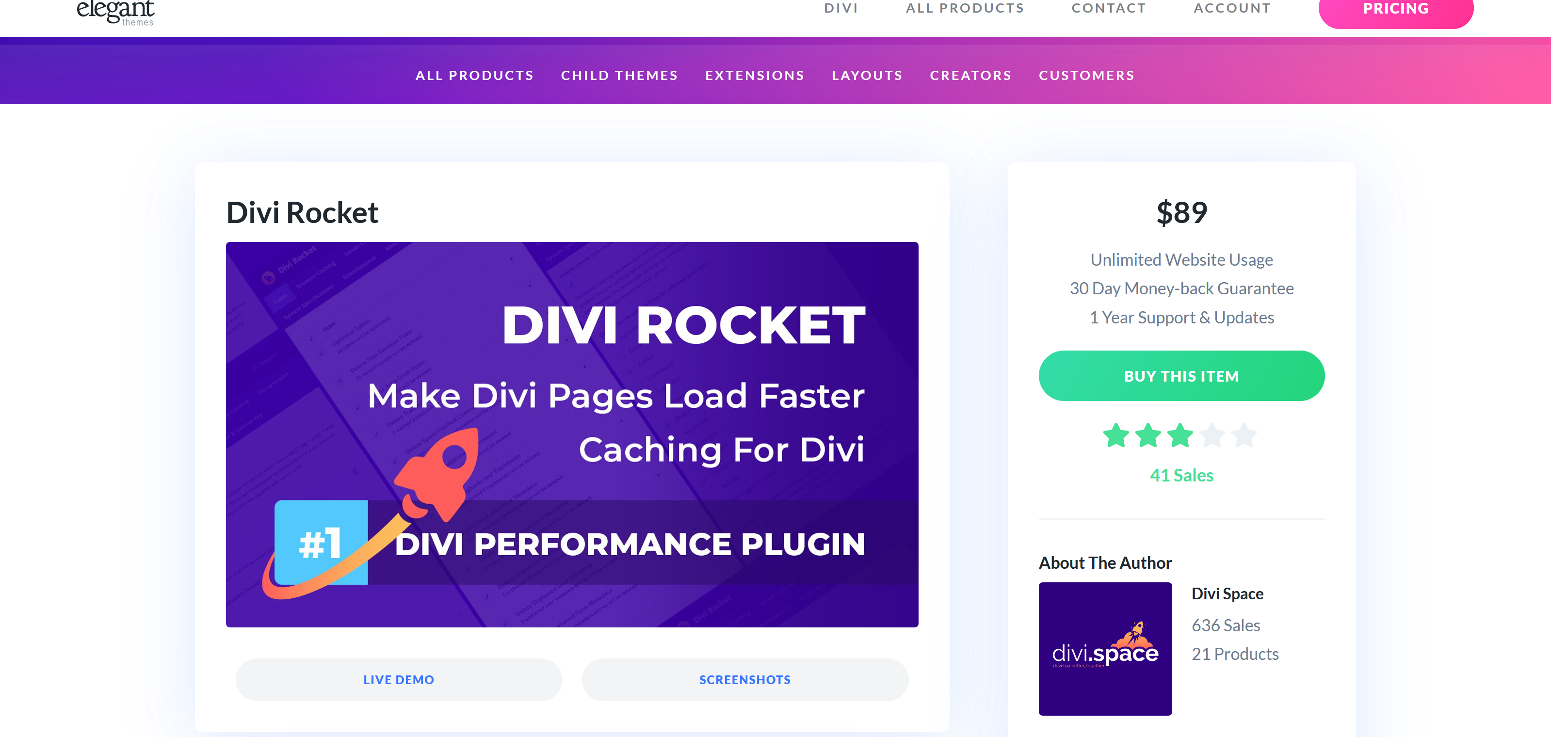 WordPress Divi Rocket 1.0.43