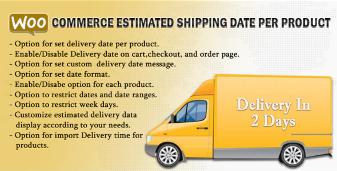 WooCommerce Estimated Shipping Date Per Product 3.9