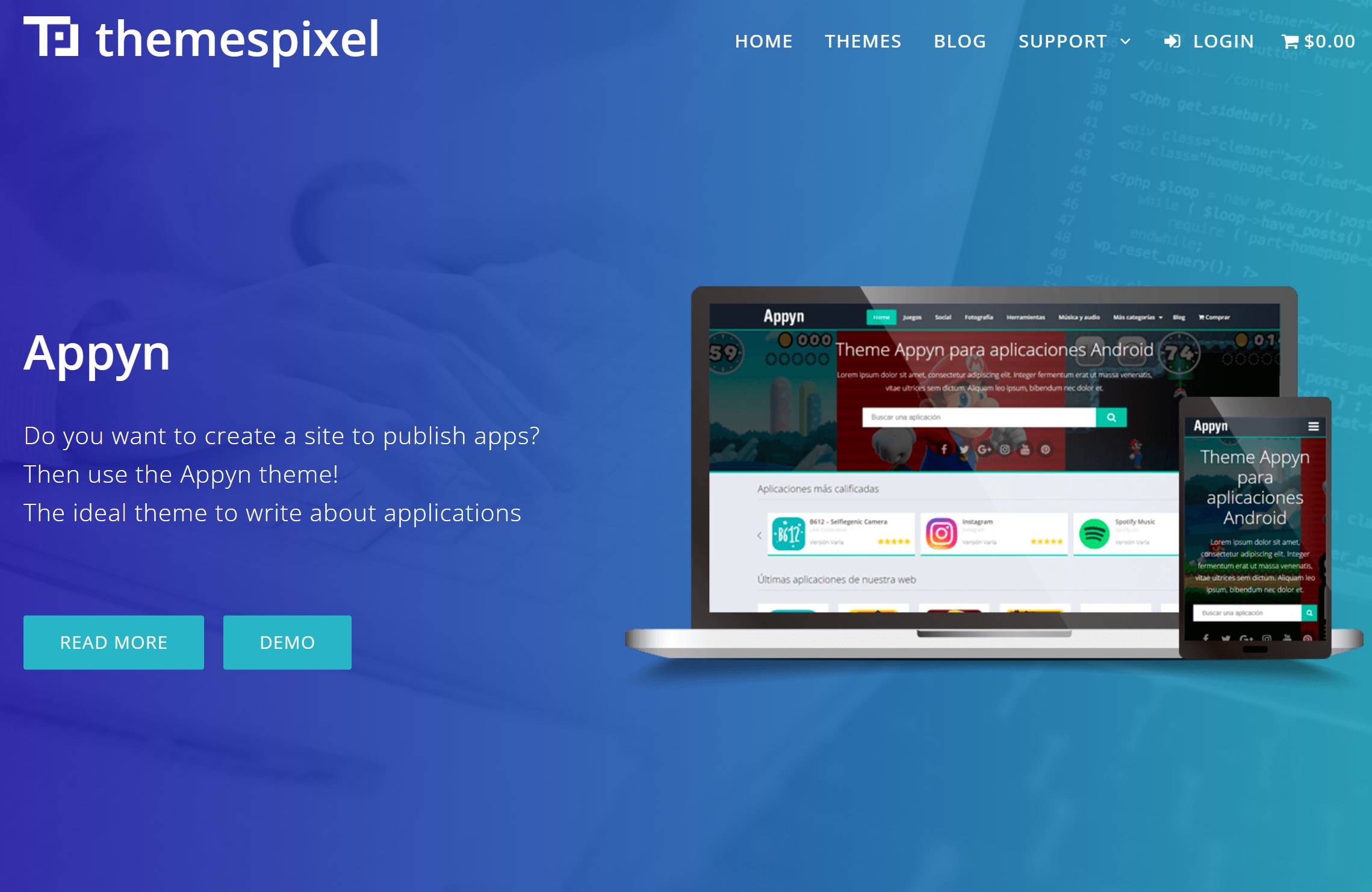 Appyn – Themespixel WordPress Theme 2.0.9