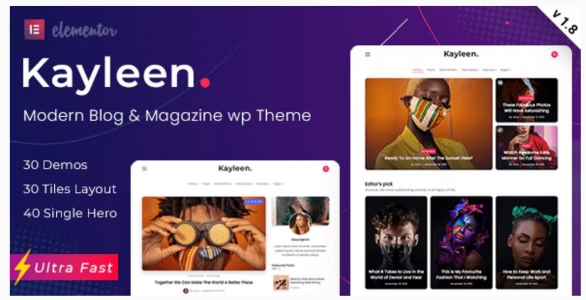 Kayleen 1.8 – Magazine WordPress Theme